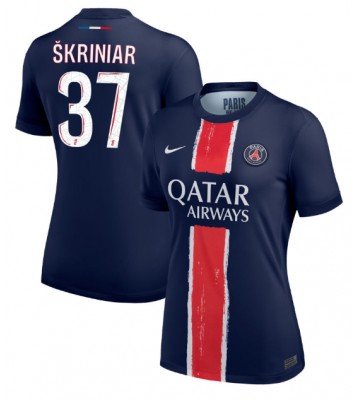 Paris Saint-Germain Milan Skriniar #37 Hjemmebanetrøje Dame 2024-25 Kort ærmer